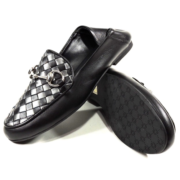 WOMEN'S BLACK LEATHER SUMMER LOAFERS - Picture 1 of 8